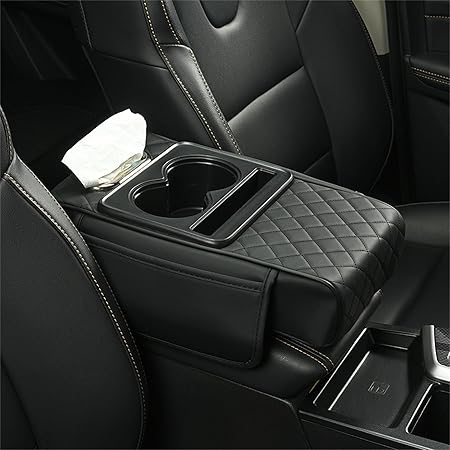 Multifunctional car armrest cushion - BLACK
